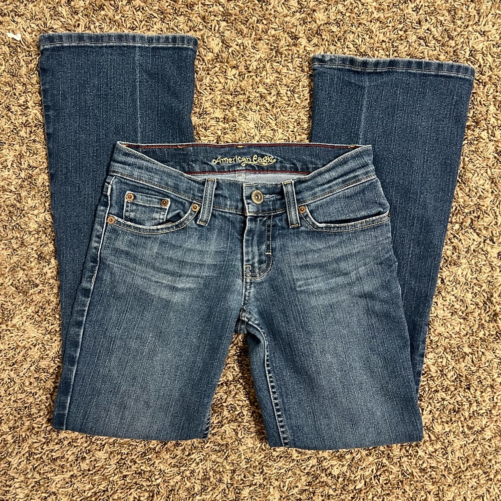 American Eagle Outfitters Women's Dark Blue Bootcut Jeans